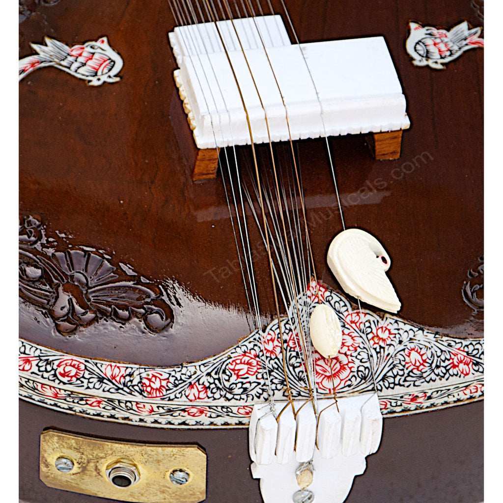 Maharaja Musicals Electric Sitar, Kharaj Pancham, Natural, Tun Wood