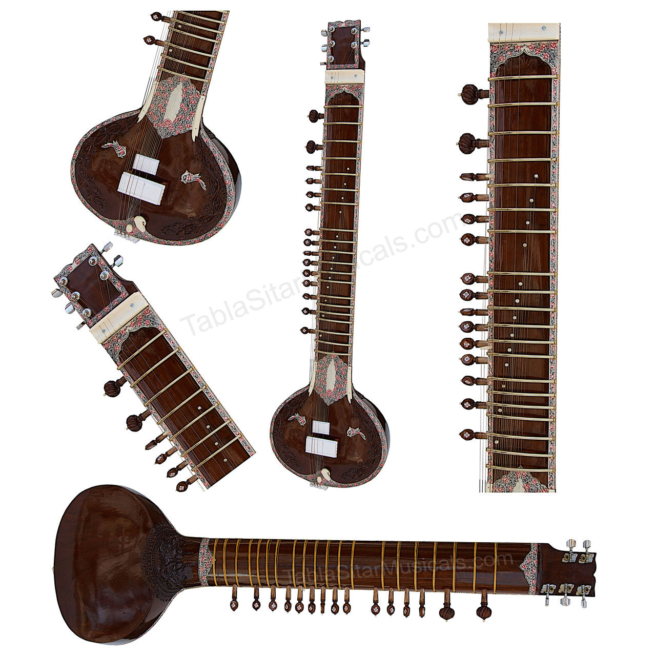 Maharaja Musicals Electric Sitar, Kharaj Pancham, Natural, Tun Wood