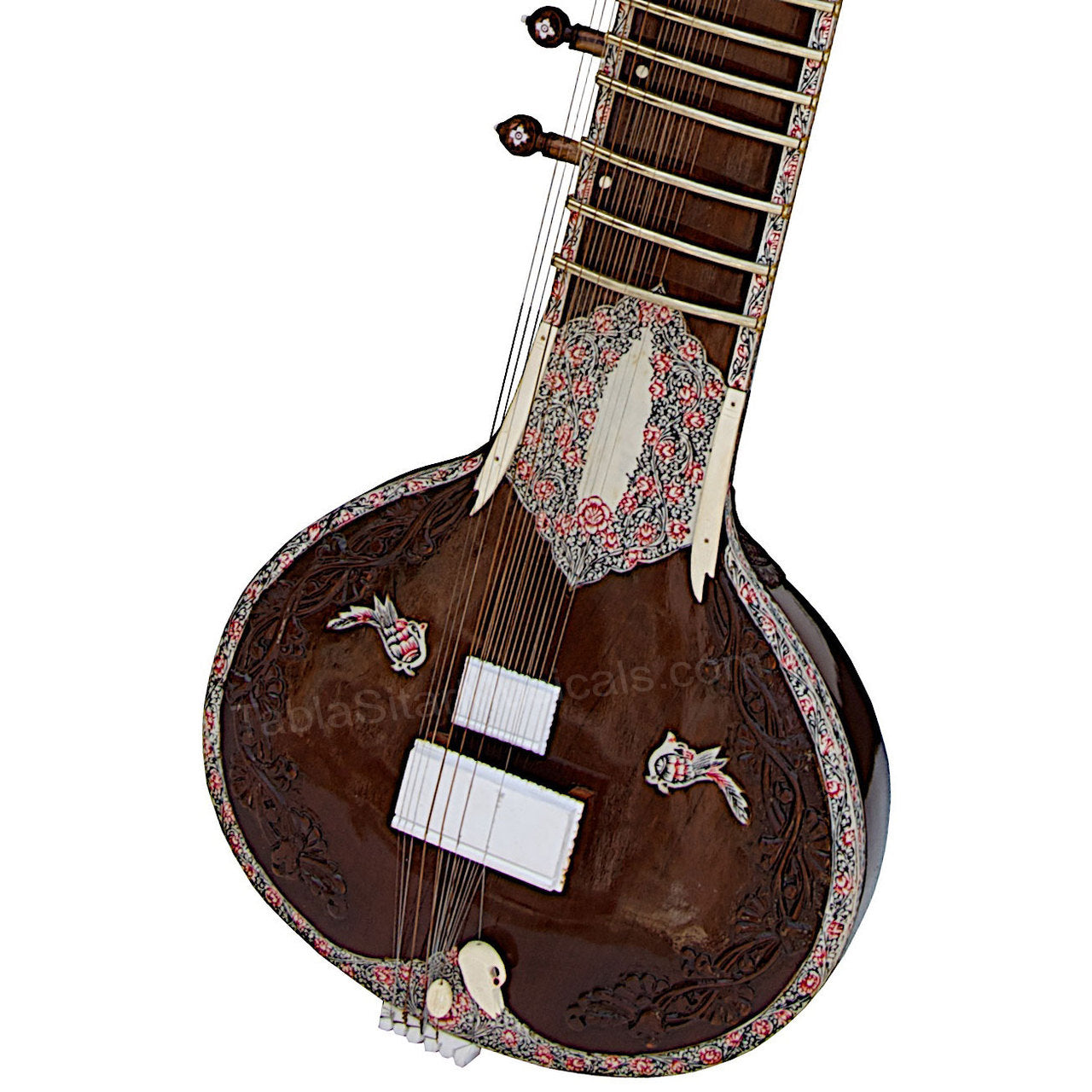 Maharaja Musicals Electric Sitar, Kharaj Pancham, Natural, Tun Wood