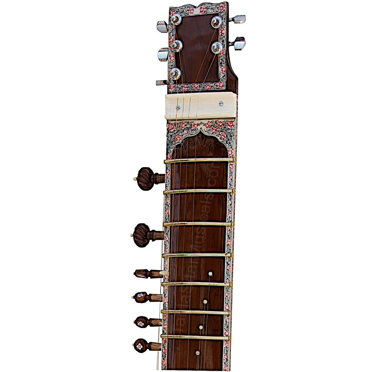 Maharaja Musicals Electric Sitar, Kharaj Pancham, Natural, Tun Wood
