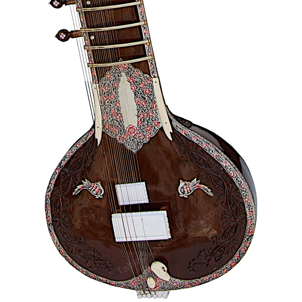Maharaja Musicals Electric Sitar, Kharaj Pancham, Natural, Tun Wood