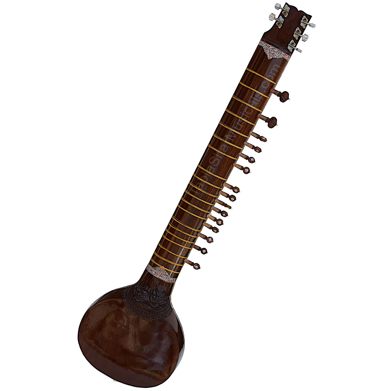 Maharaja Musicals Electric Sitar, Kharaj Pancham, Natural, Tun Wood