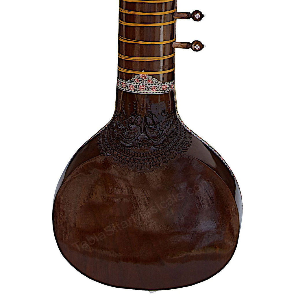 Maharaja Musicals Electric Sitar, Kharaj Pancham, Natural, Tun Wood