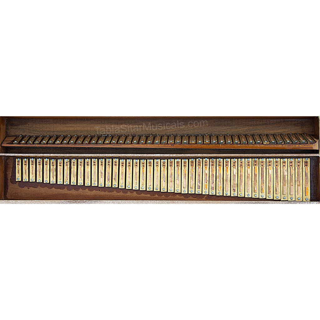 MKS No. 412 Harmonium, 2 Reeds, Natural, Teak Wood, A440