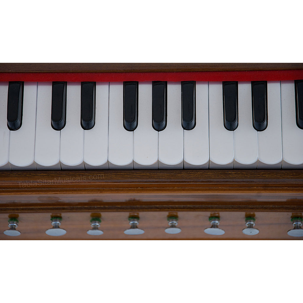 MKS No. 412 Harmonium, 2 Reeds, Natural, Teak Wood, A440
