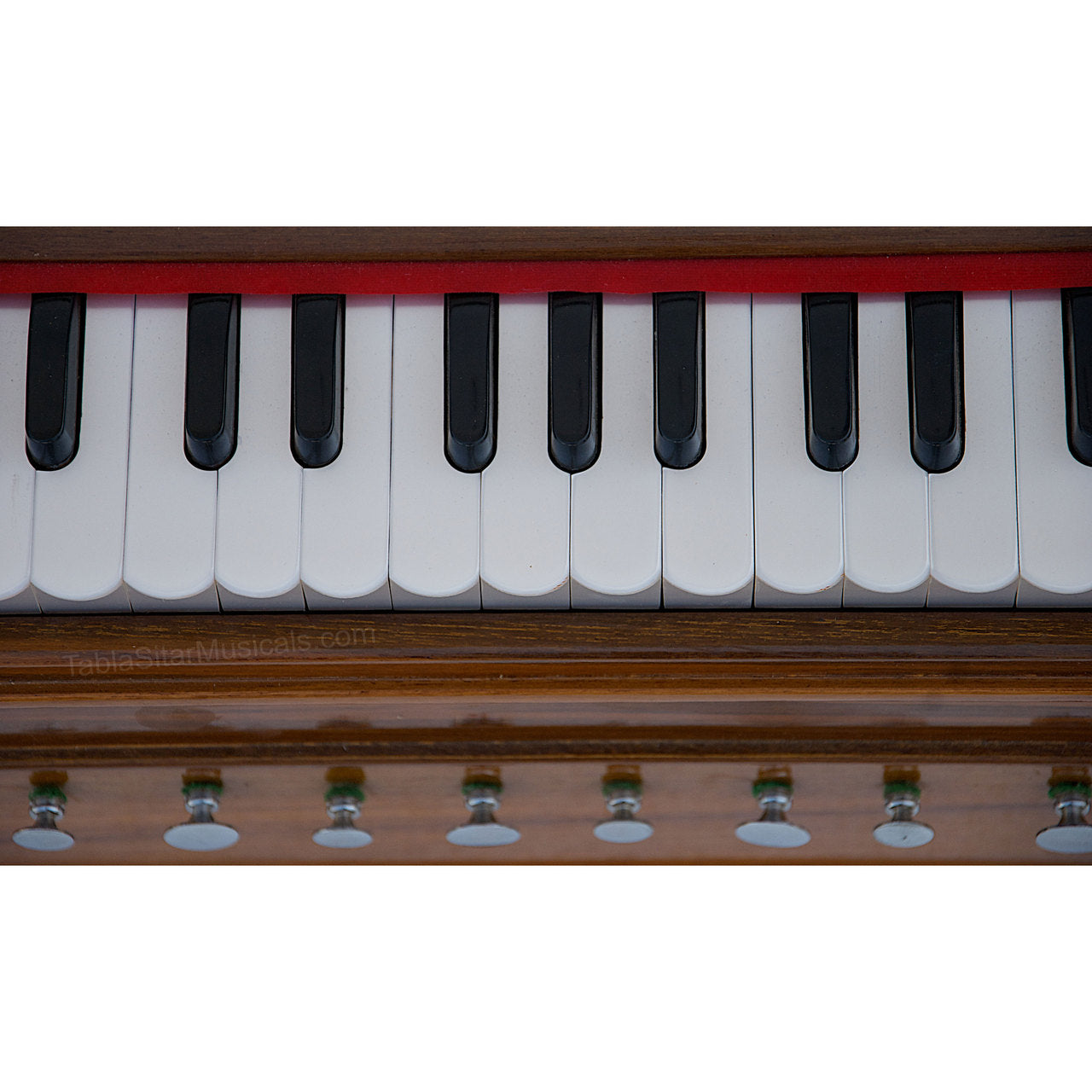 MKS No. 412 Harmonium, 2 Reeds, Natural, Teak Wood, A440