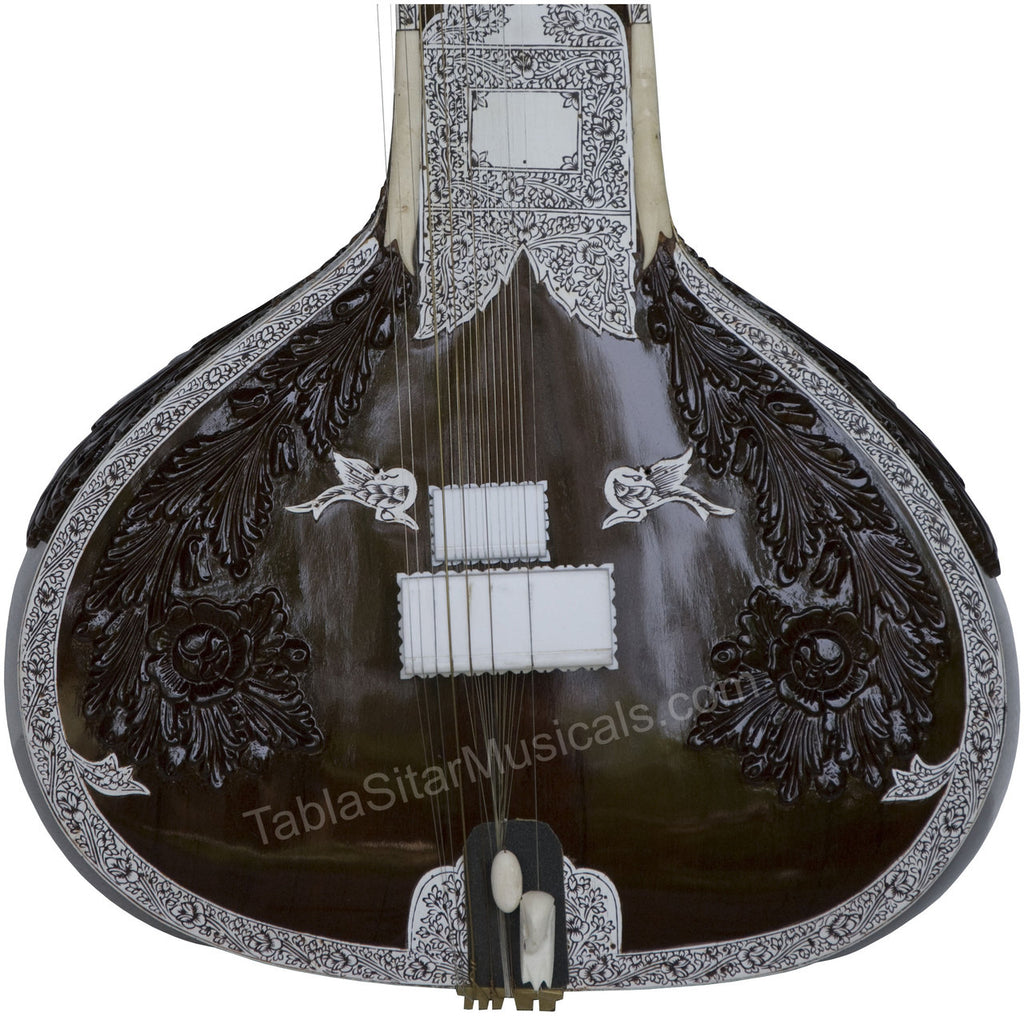 Kanai Lal Angur Patta Sitar, Ravi Shankar Style, Fiber Case