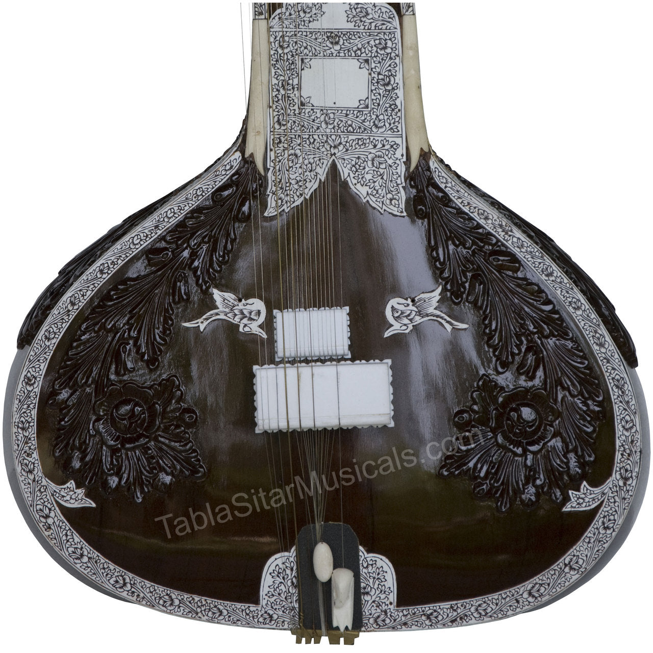 Kanai Lal Angur Patta Sitar, Ravi Shankar Style, Fiber Case
