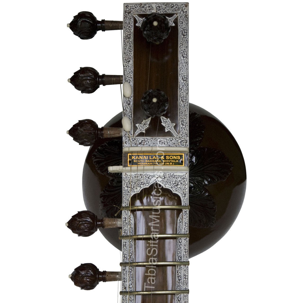 Kanai Lal Angur Patta Sitar, Ravi Shankar Style, Fiber Case