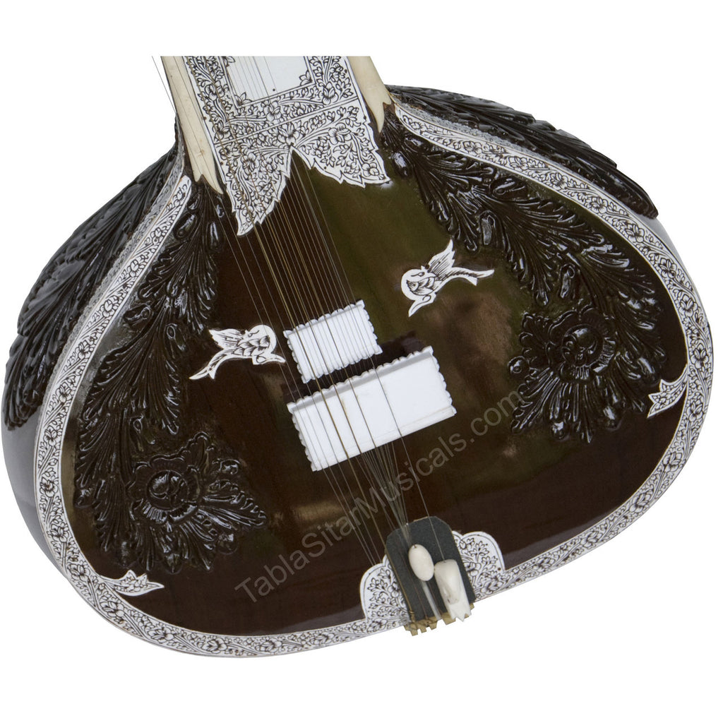 Kanai Lal Angur Patta Sitar, Ravi Shankar Style, Fiber Case