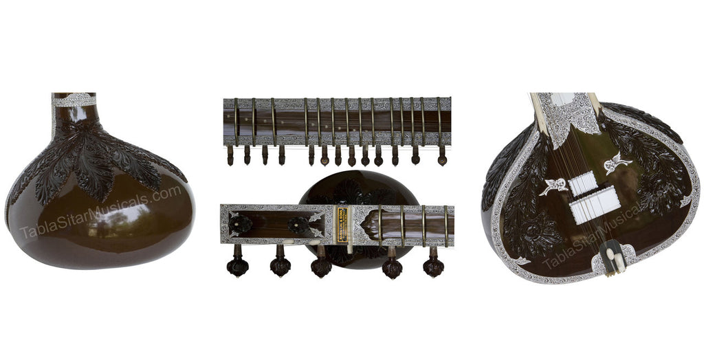 Kanai Lal Angur Patta Sitar, Ravi Shankar Style, Fiber Case