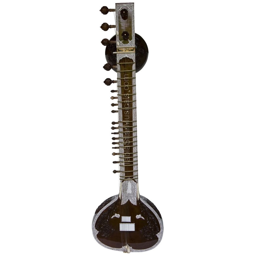 Kanai Lal Student Model Sitar, Ravi Shankar Style, Fiber Case
