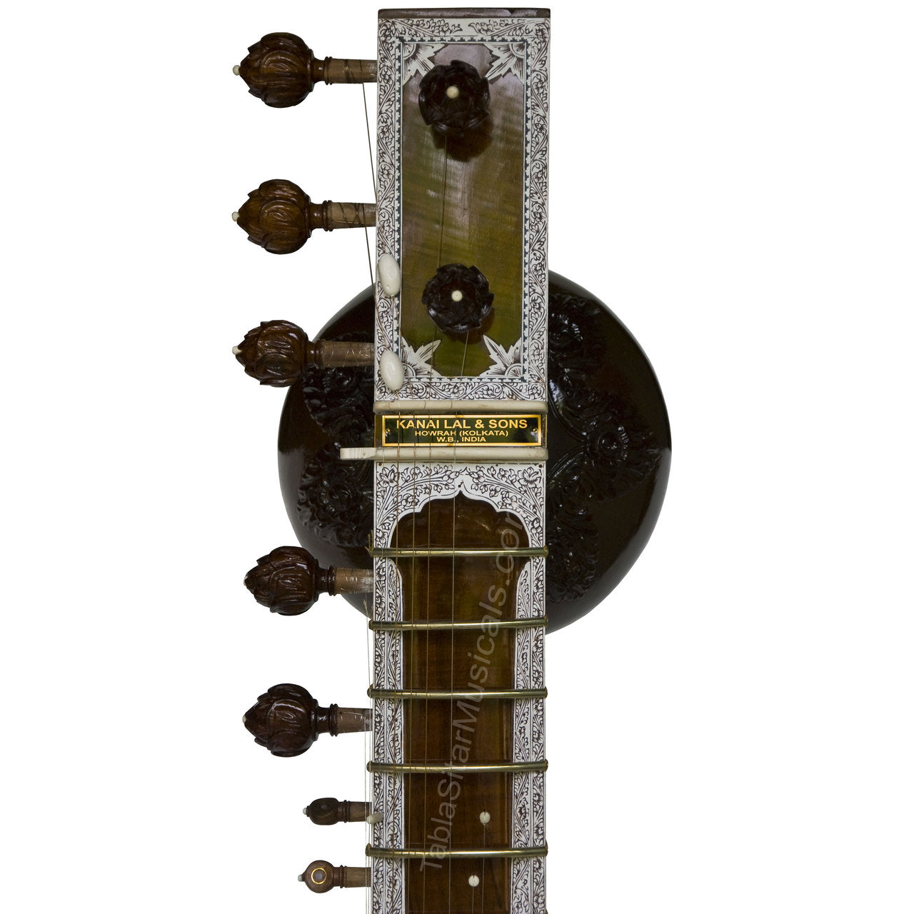 Kanai Lal Student Model Sitar, Ravi Shankar Style, Fiber Case
