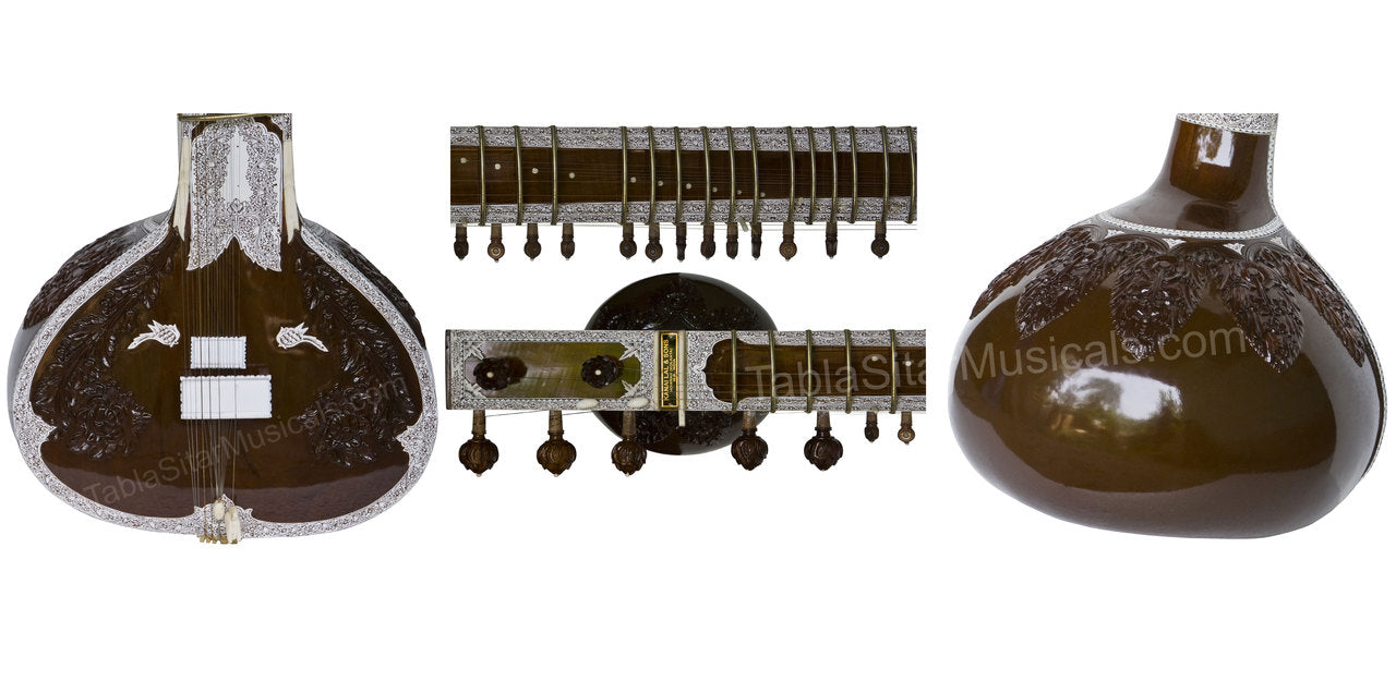 Kanai Lal Student Model Sitar, Ravi Shankar Style, Fiber Case