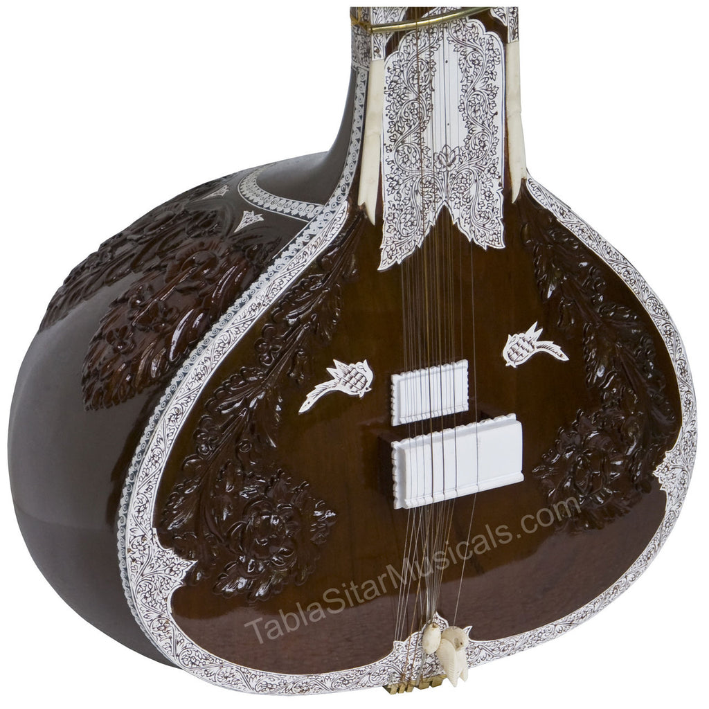 Kanai Lal Student Model Sitar, Ravi Shankar Style, Fiber Case