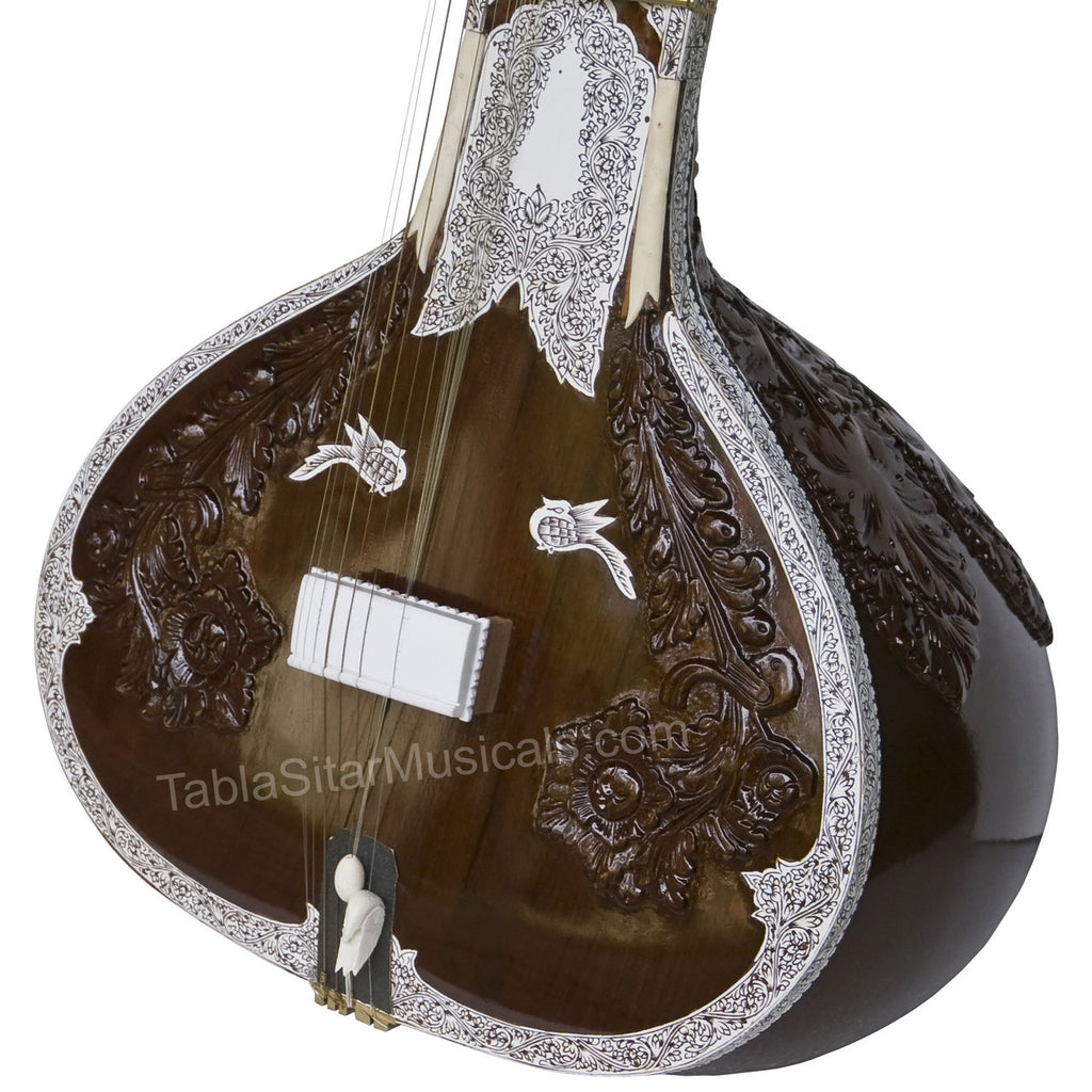 Kanai Lal Jawa Patta Sitar, Ravi Shankar Style, Fiber Case