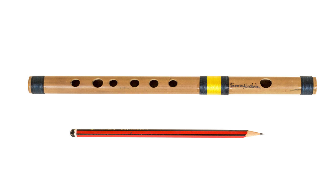Sarfuddin Concert Bansuri Flute, Scale A Medium, 11", Bamboo
