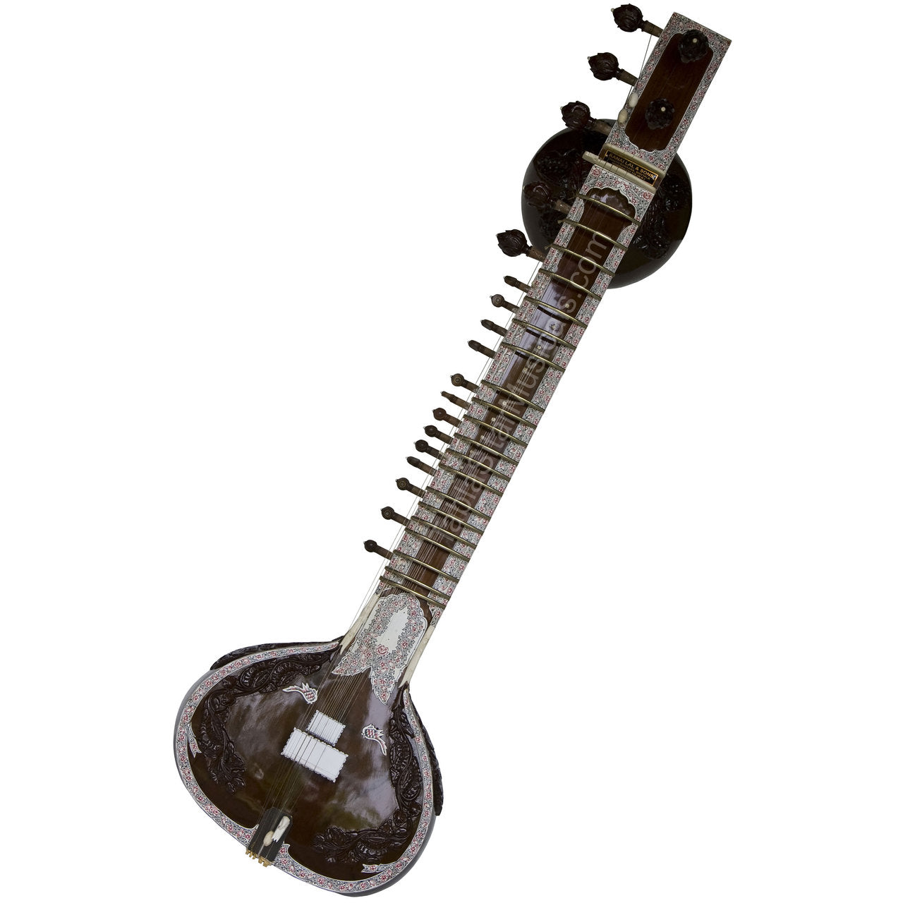 Kanai Lal Kamal Patta Sitar, Ravi Shankar Style, Fiber Case