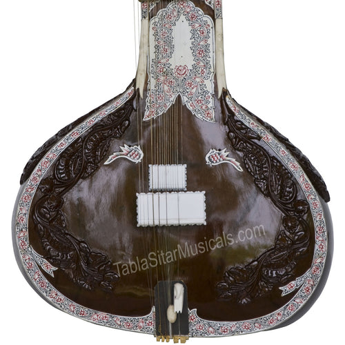 Kanai Lal Kamal Patta Sitar, Ravi Shankar Style, Fiber Case