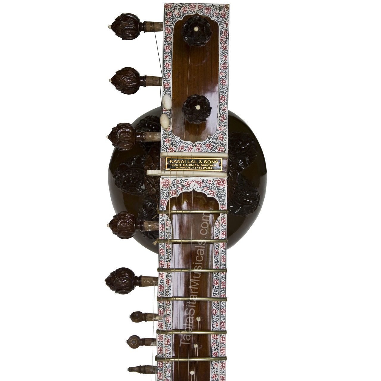 Kanai Lal Kamal Patta Sitar, Ravi Shankar Style, Fiber Case