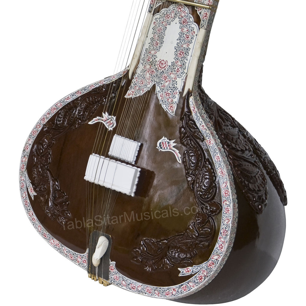 Kanai Lal Kamal Patta Sitar, Ravi Shankar Style, Fiber Case