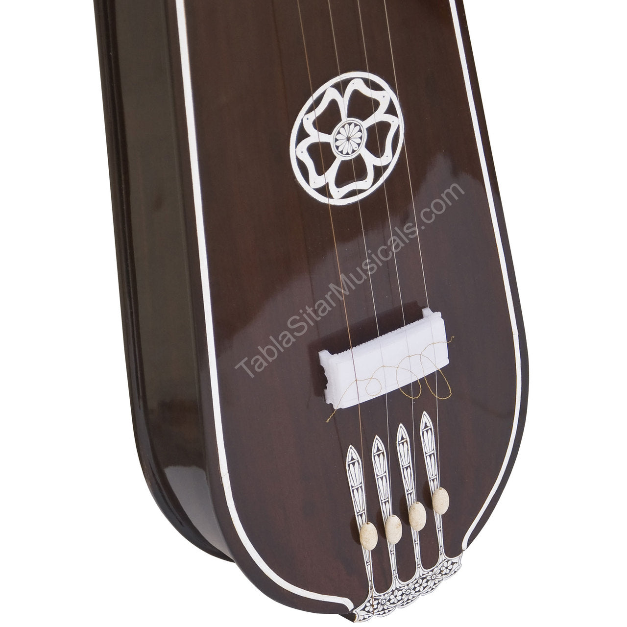 MKS Tear Drop Tanpura, Female, 4 Strings, 54", Fiber Case