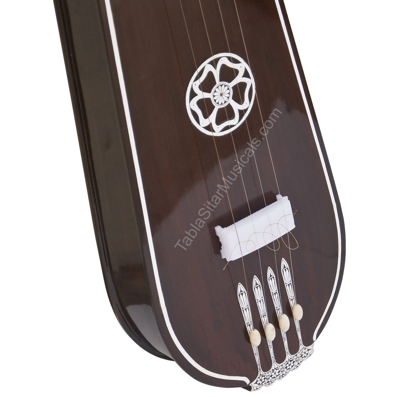 MKS Tear Drop Tanpura, Male, 4 Strings, 56", Fiber Case