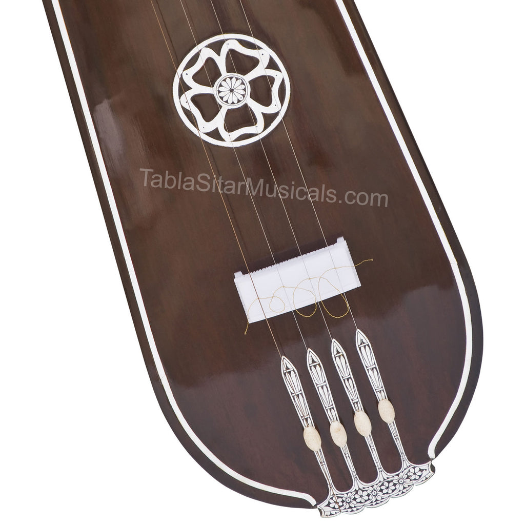 MKS Tear Drop Tanpura, Male, 4 Strings, 56", Fiber Case