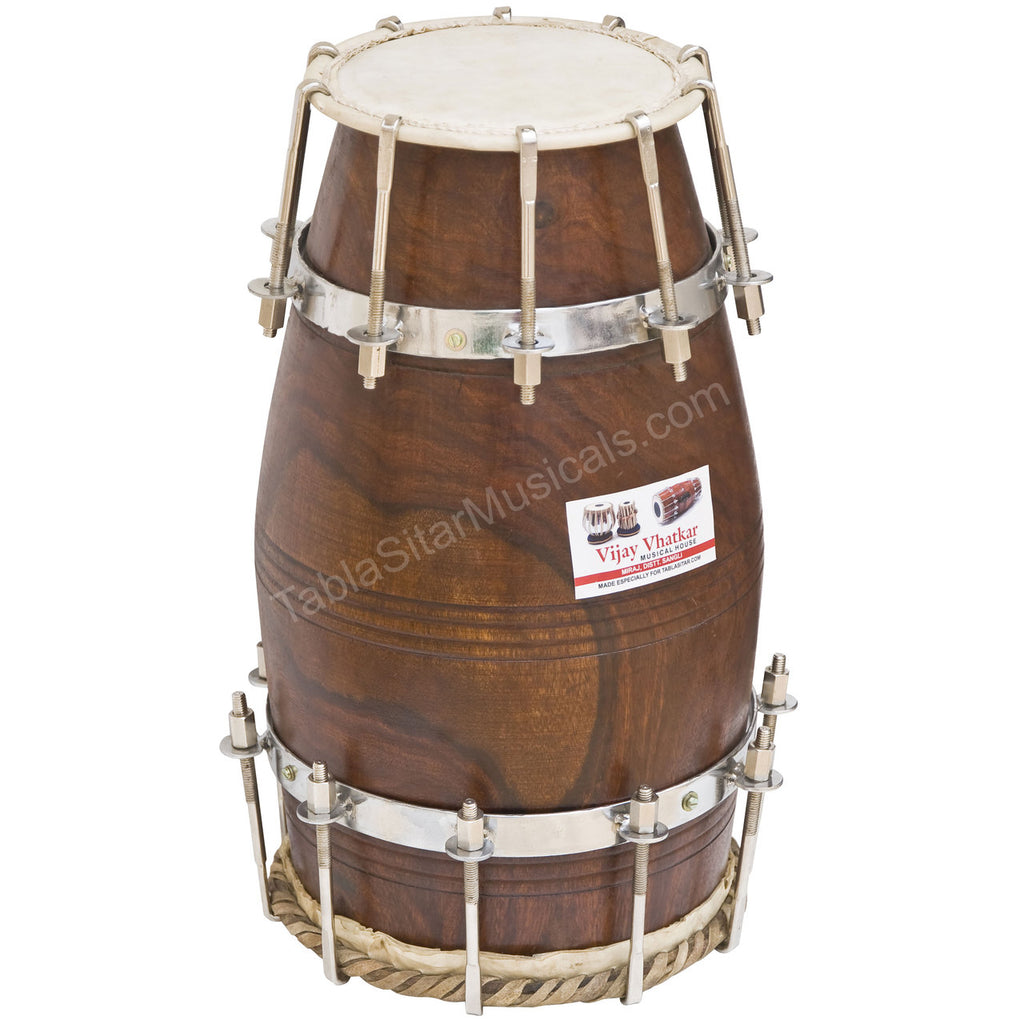 Vijay Vhatkar Dholak, Sheesham, Bolt-Tuned, Natural