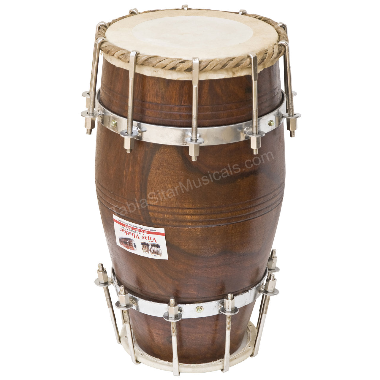 Vijay Vhatkar Dholak, Sheesham, Bolt-Tuned, Natural