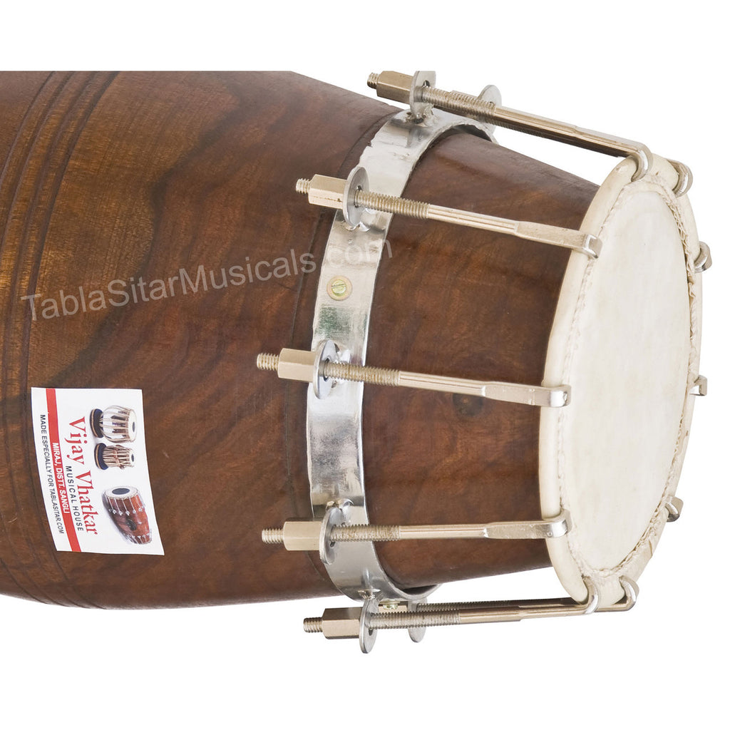 Vijay Vhatkar Dholak, Sheesham, Bolt-Tuned, Natural