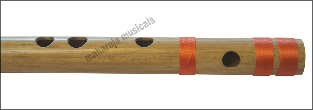 Maharaja Musicals Concert Bansuri Flute, Scale B Bass, 20", Bamboo