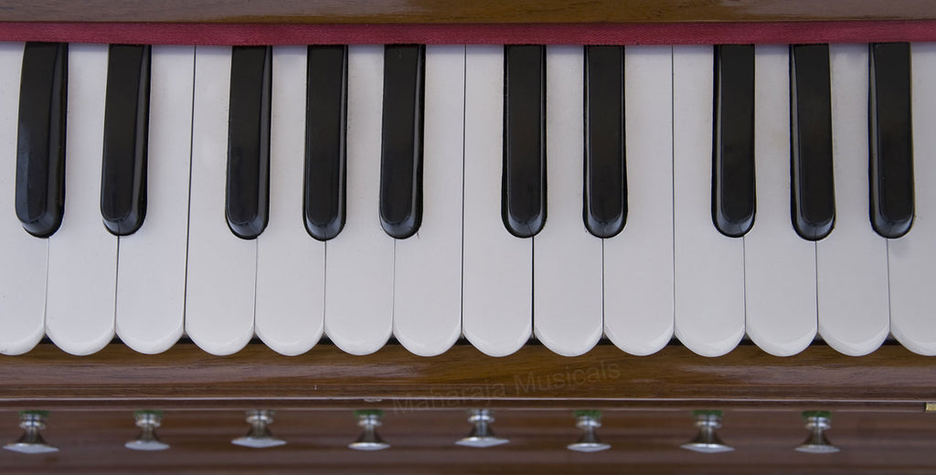 MKS No. 573 Concert Harmonium, 3 Reeds, 9 Stops, Teak Wood, 42 Keys