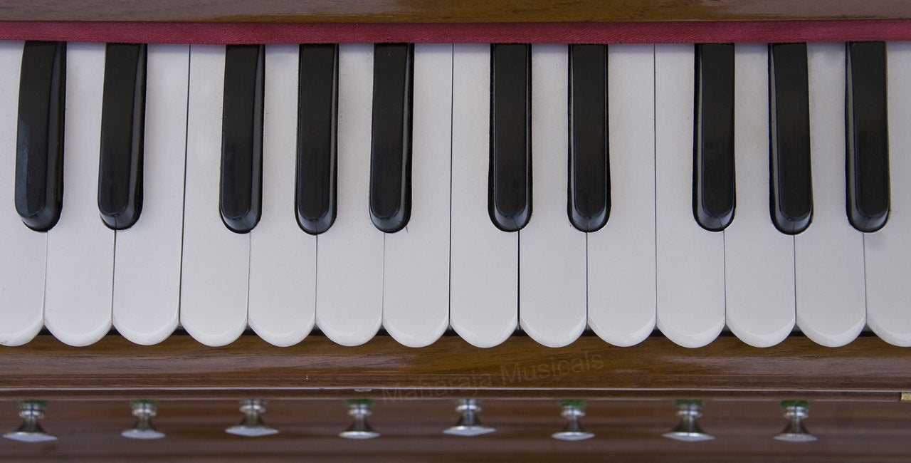 MKS No. 573 Concert Harmonium, 3 Reeds, 9 Stops, Teak Wood, 42 Keys