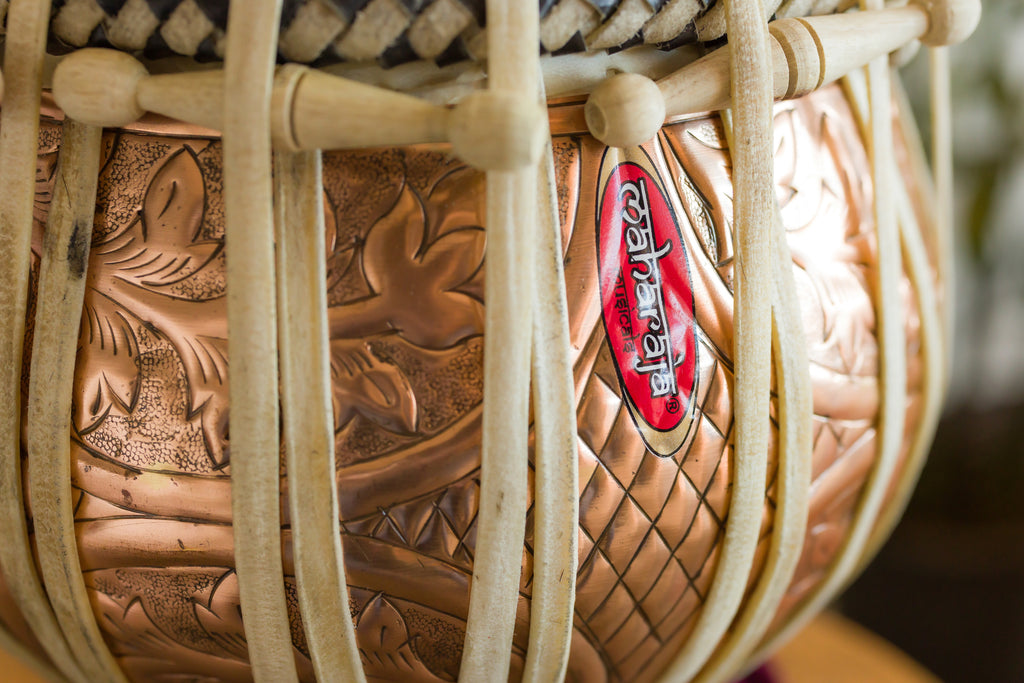 Maharaja Musicals Designer Tabla Set, 3.5 kg, Copper Bayan