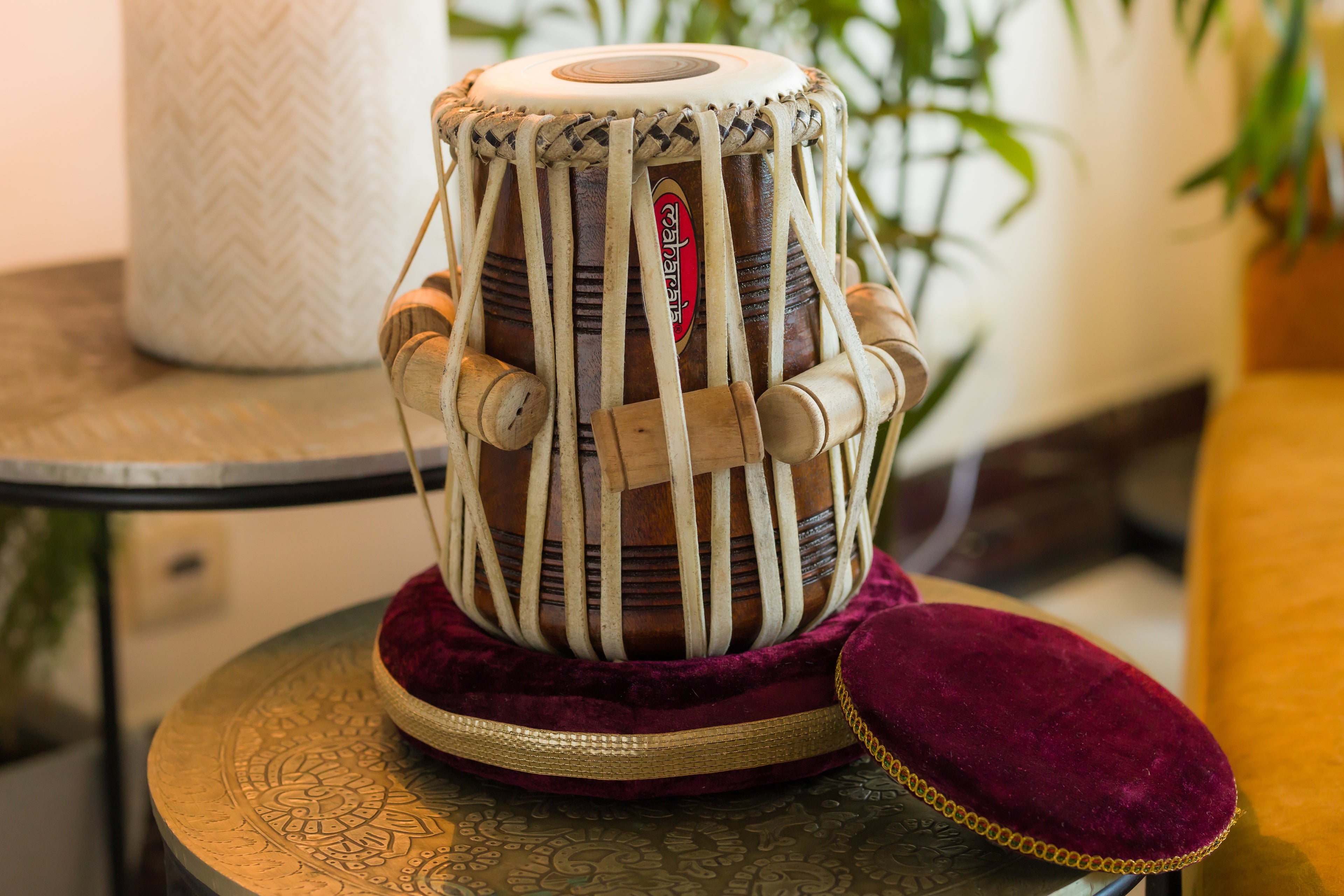 Maharaja Musicals Designer Tabla Set, 3.5 kg, Copper Bayan