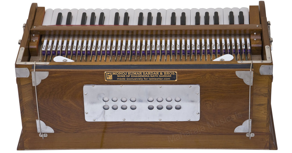 MKS No. 573 Concert Harmonium, 3 Reeds, 9 Stops, Teak Wood, 42 Keys