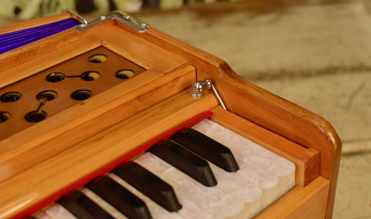 Maharaja Musicals Harmonium, 9 Stops, Coupler, Natural (No. 1127)