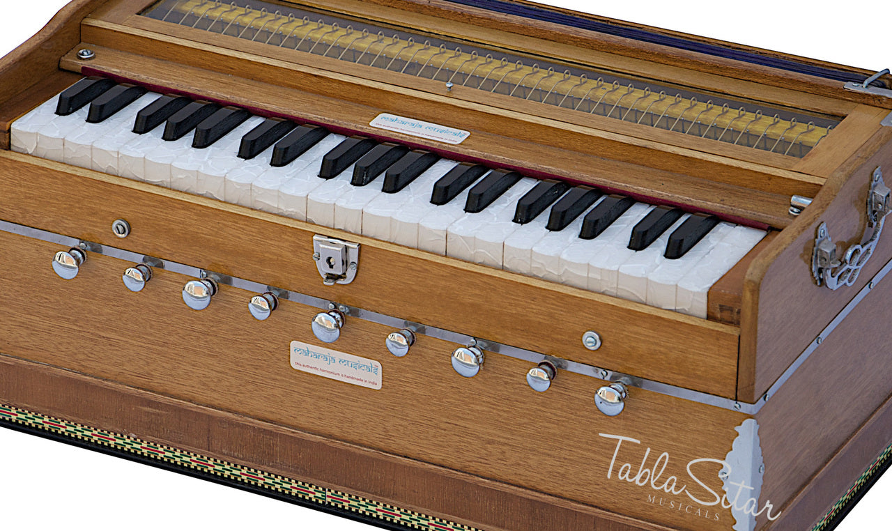Maharaja Musicals Harmonium, 9 Stops, Coupler, Natural (No. 127)