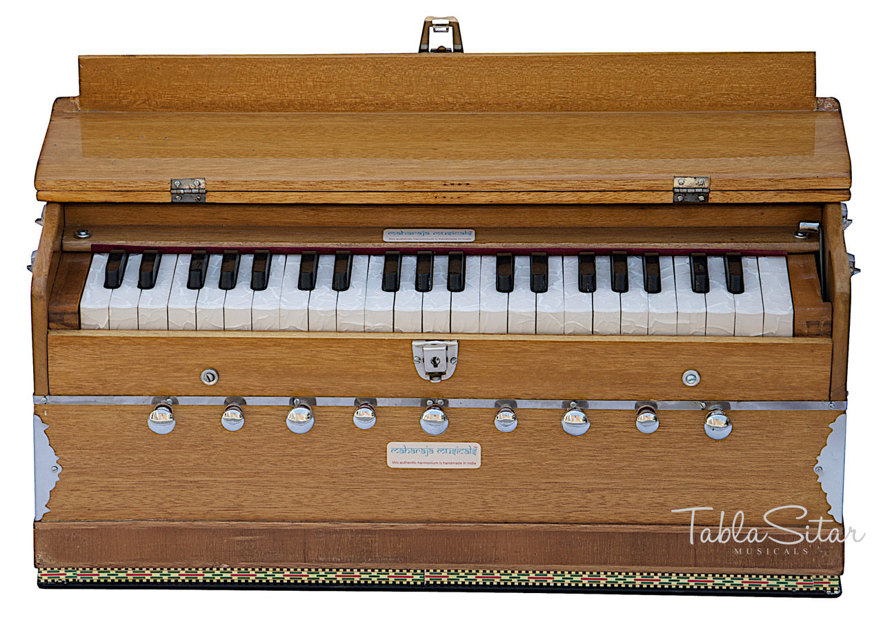 Maharaja Musicals Harmonium, 9 Stops, Coupler, Natural (No. 127)