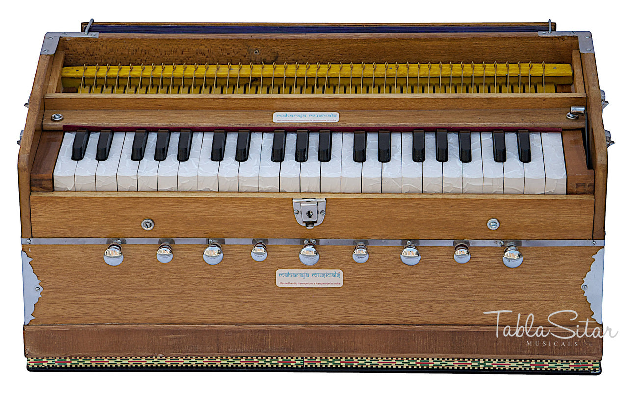 Maharaja Musicals Harmonium, 9 Stops, Coupler, Natural (No. 127)