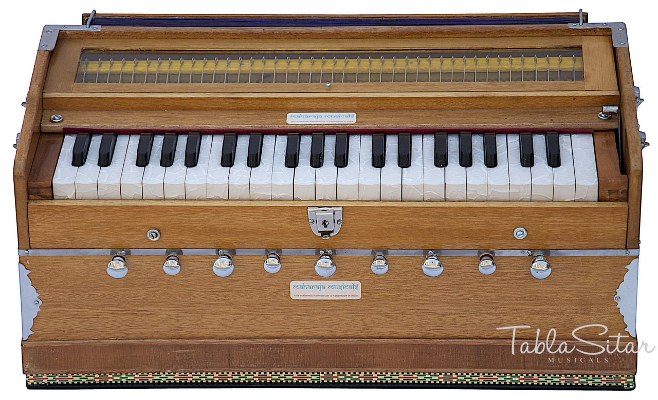 Maharaja Musicals Harmonium, 9 Stops, Coupler, Natural (No. 127)