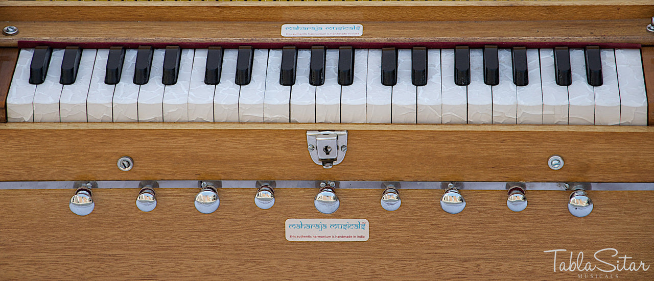 Maharaja Musicals Harmonium, 9 Stops, Coupler, Natural (No. 127)