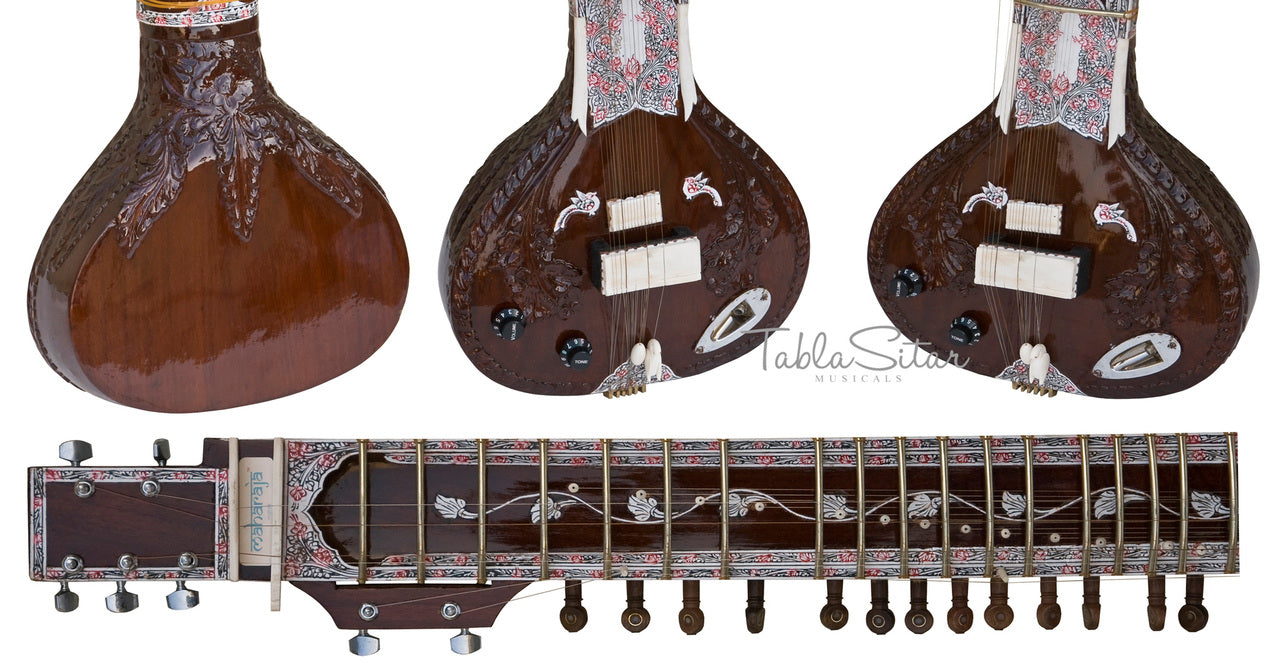 Maharaja Musicals Electric Sitar, Kharaj Pancham, Mahogany