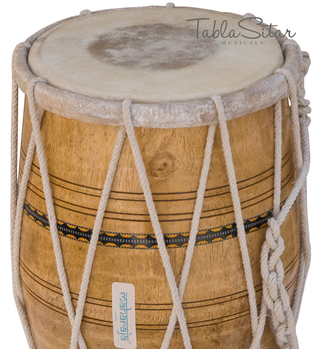 Maharaja Musicals Dholak, Mango Wood, Rope-Tuned