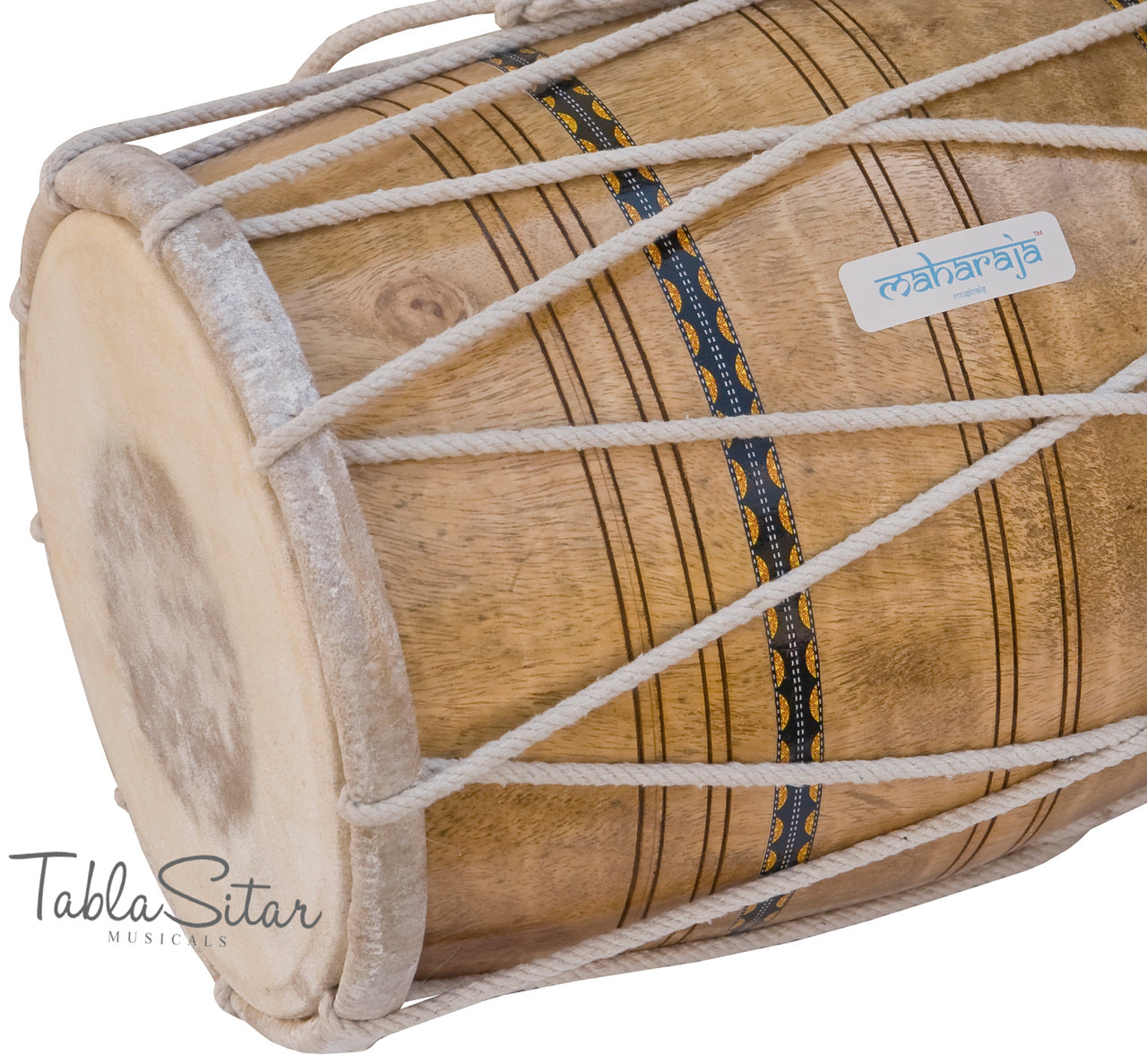 Maharaja Musicals Dholak, Mango Wood, Rope-Tuned