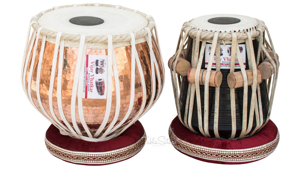 Vijay Vhatkar Tabla Set, 2.5 kg, Copper Bayan, Sheesham