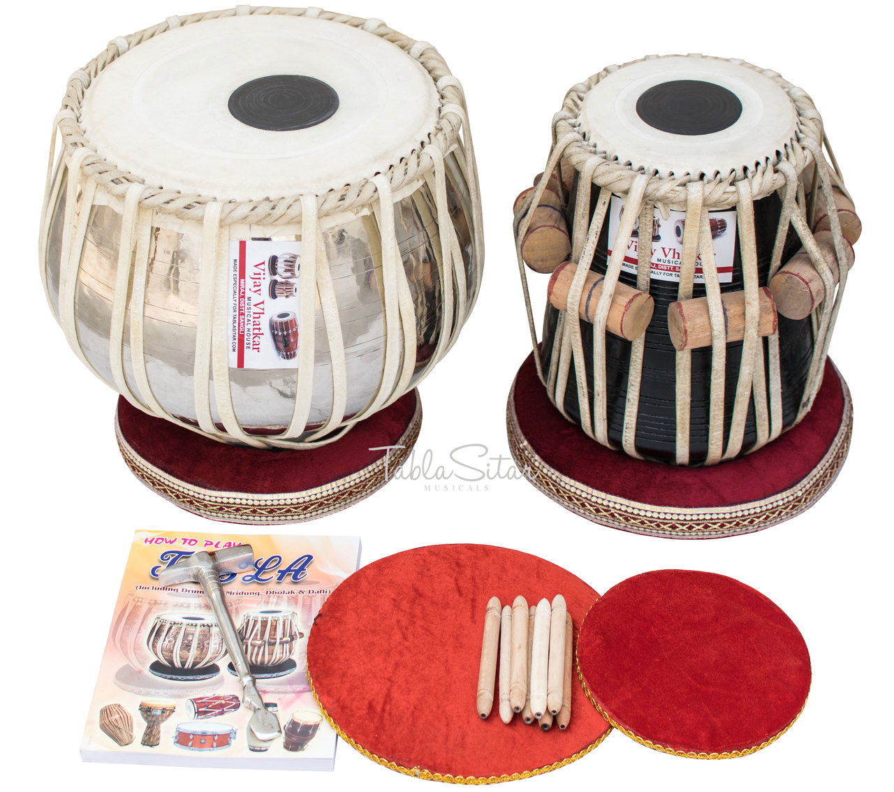 Vijay Vhatkar Tabla Set, 4 kg, Brass Bayan, Sheesham