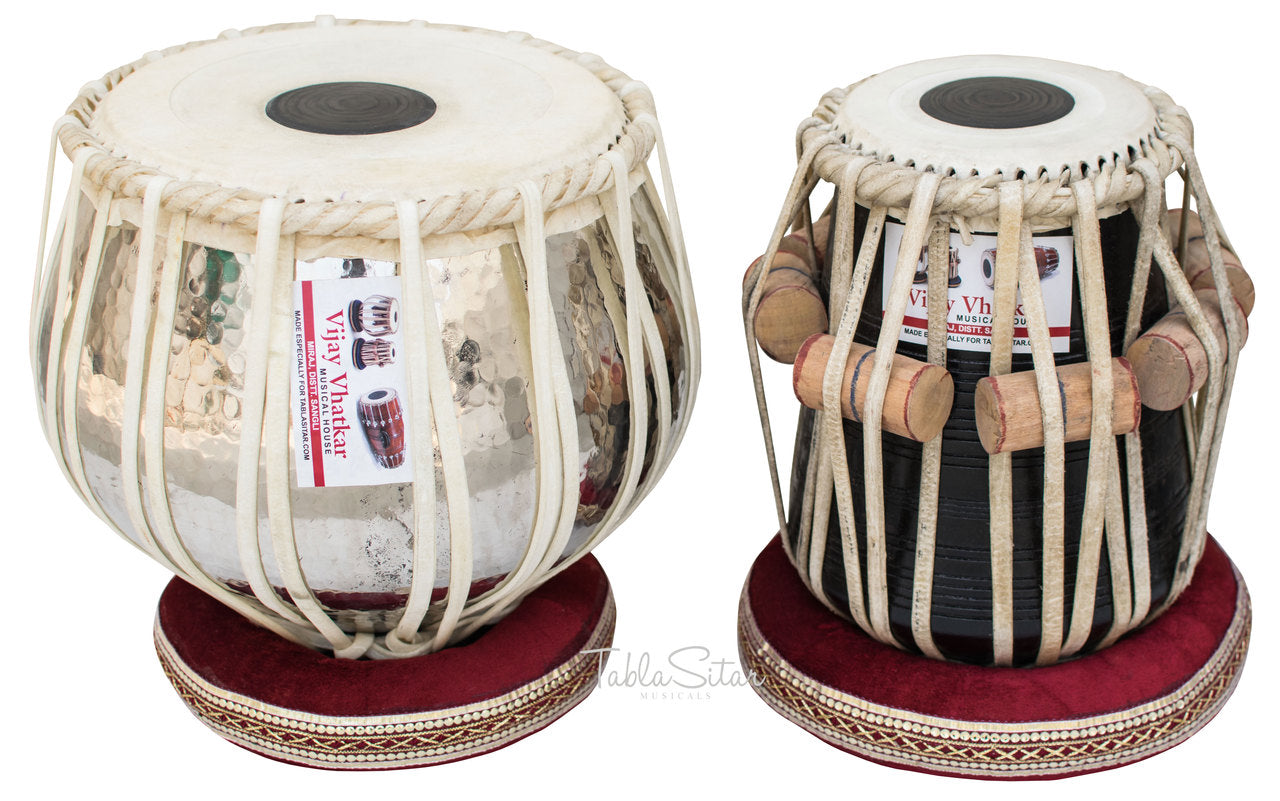 Vijay Vhatkar Tabla Set, 4 kg, Copper Bayan, Sheesham