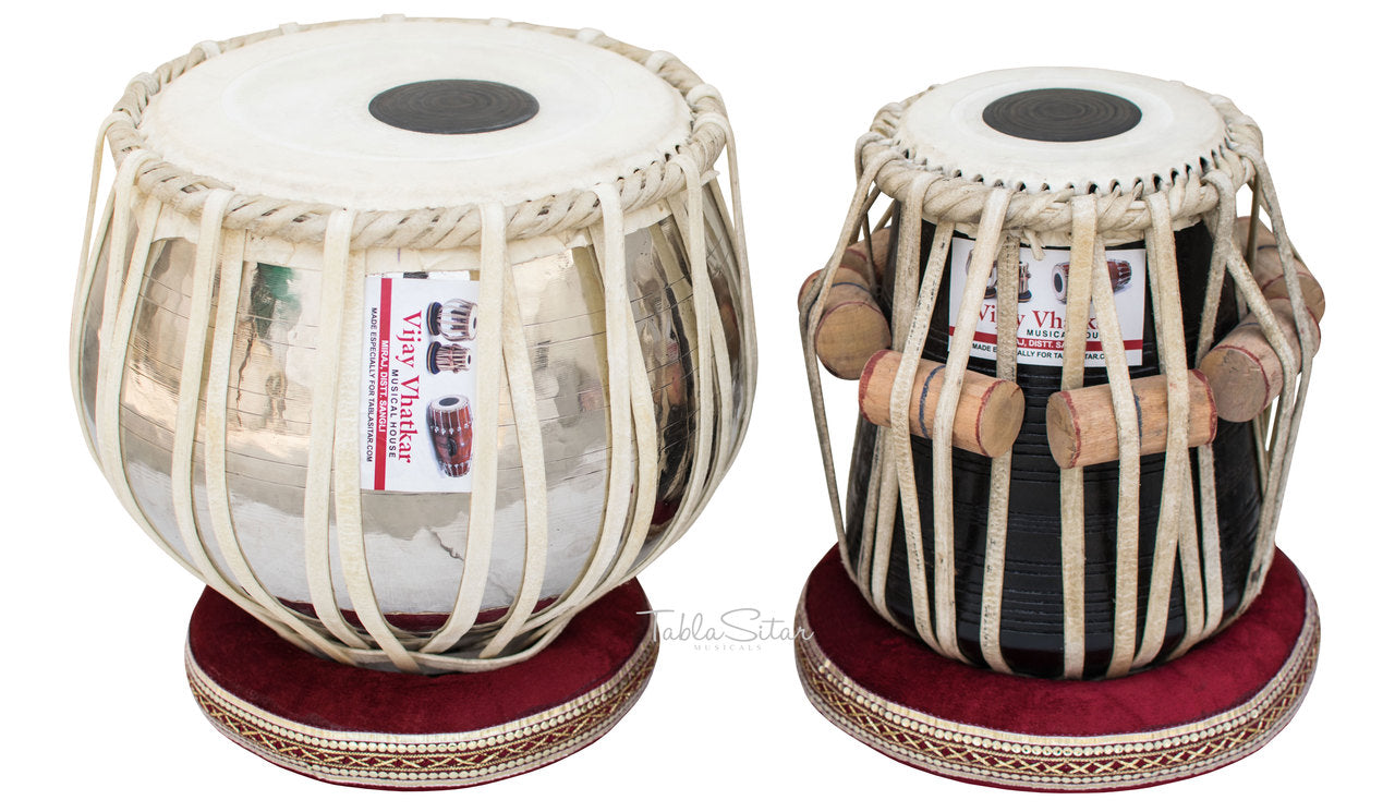 Vijay Vhatkar Tabla Set, 2.5 kg, Brass Bayan, Sheesham